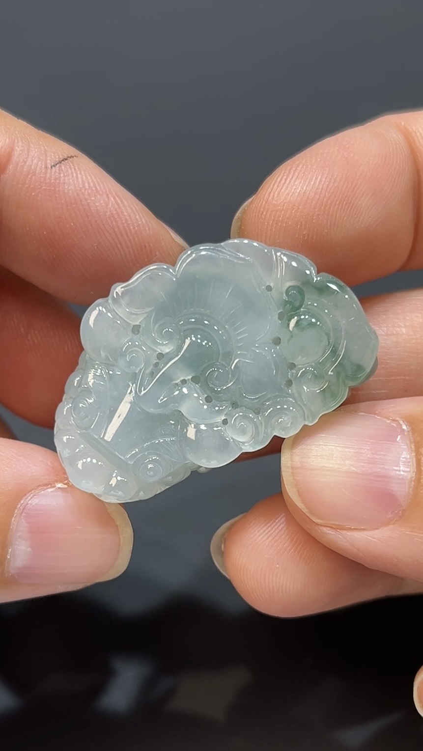 翡翠玉器精選 編號#403・翡翠貔貅守財靈獸吊墜 8 翡翠玉器精選 編號#403・翡翠貔貅守財靈獸吊墜 - Image 8