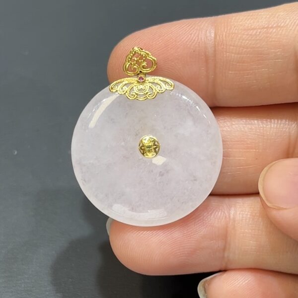 翡翠玉器精選 復古蕾絲翡翠平安扣 編號#405