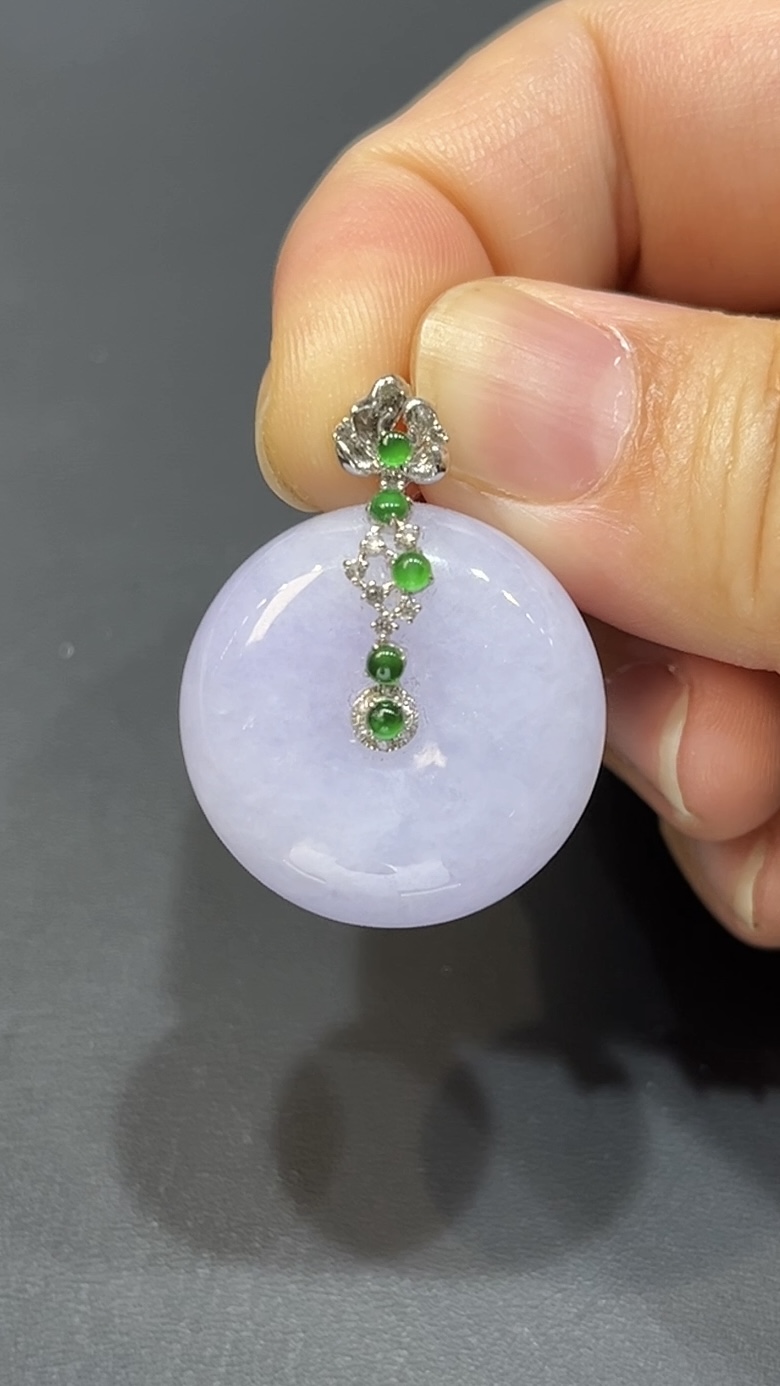 翡翠玉器精選 紫翡厚身平安扣・綠意點綴之美 編號#406 3 翡翠玉器精選 紫翡厚身平安扣・綠意點綴之美 編號#406 - Image 3