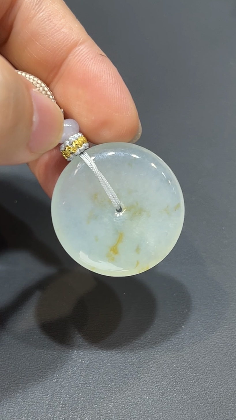 翡翠玉器精選 灑金翡翠平安扣・溫潤黃韻之美 編號#408 7 翡翠玉器精選 灑金翡翠平安扣・溫潤黃韻之美 編號#408 - Image 7