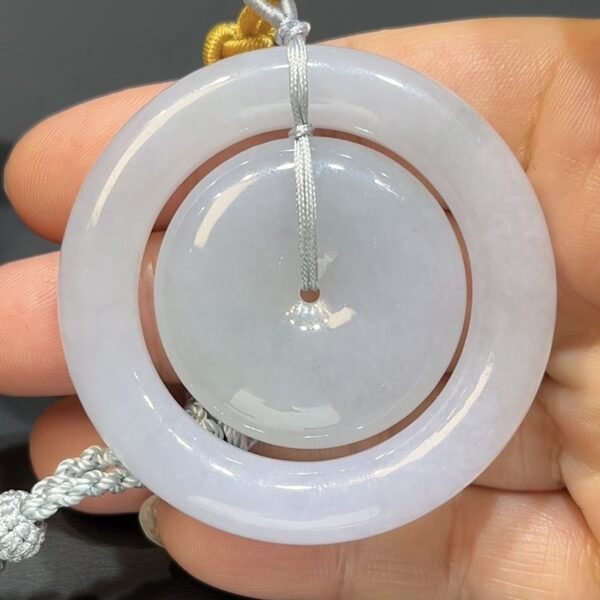 翡翠玉器精選 情緣相扣・翡翠子母扣 平安扣 編號# 421