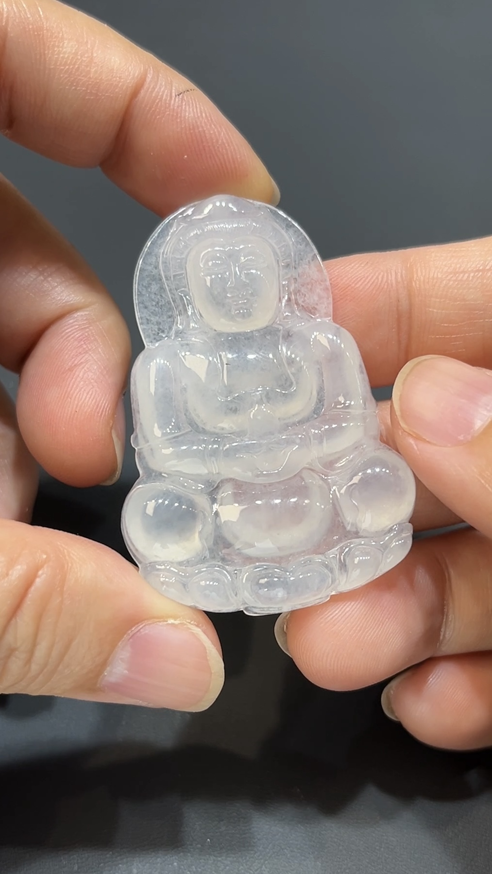 翡翠玉器精選 潔白守護・翡翠觀音玉吊墜 編號# 422 2 翡翠玉器精選 潔白守護・翡翠觀音玉吊墜 編號# 422 - Image 2