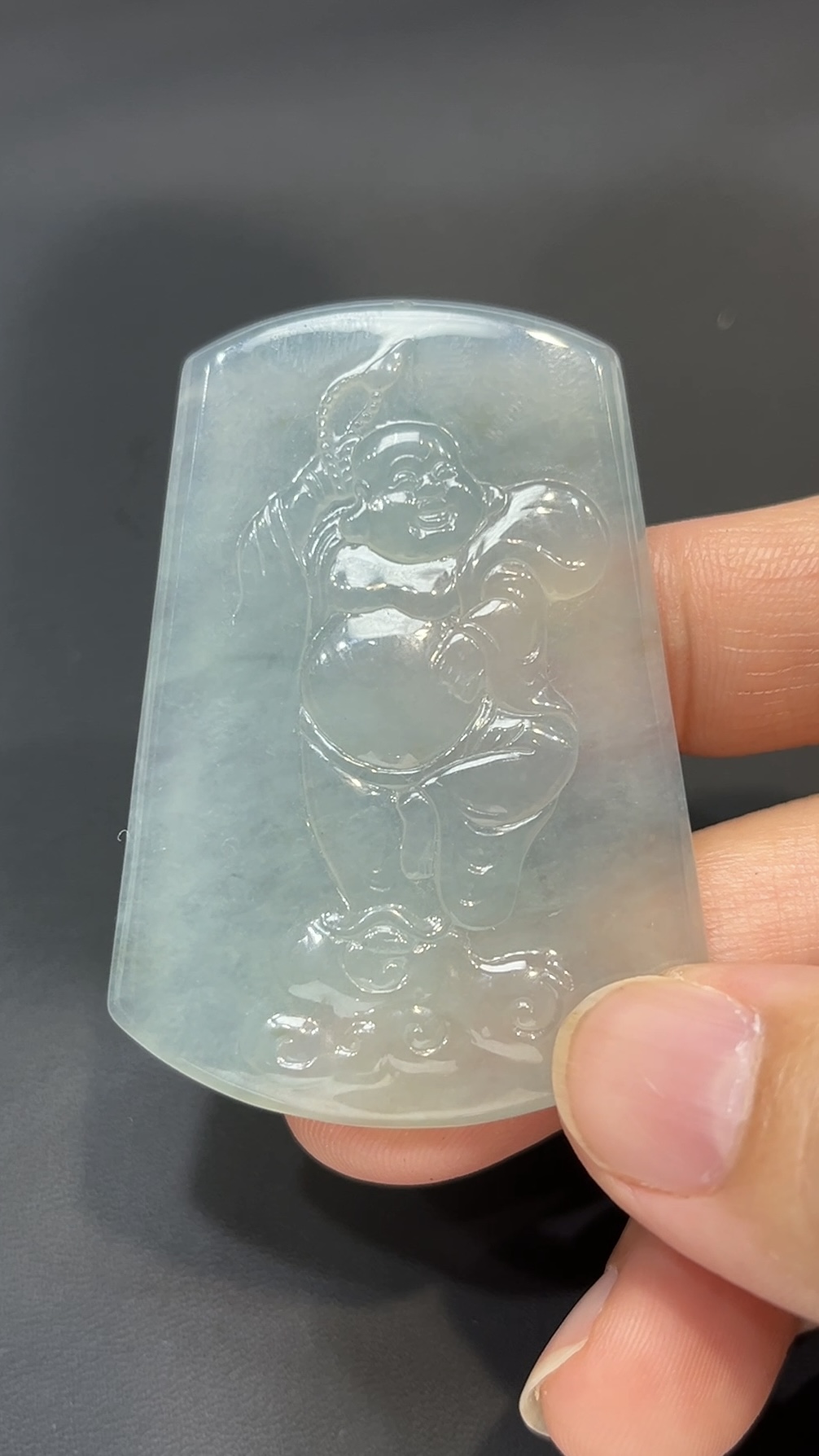 翡翠玉器精選 福滿人間・高品質翡翠布袋佛 編號# 427 2 翡翠玉器精選 福滿人間・高品質翡翠布袋佛 編號# 427 - Image 2