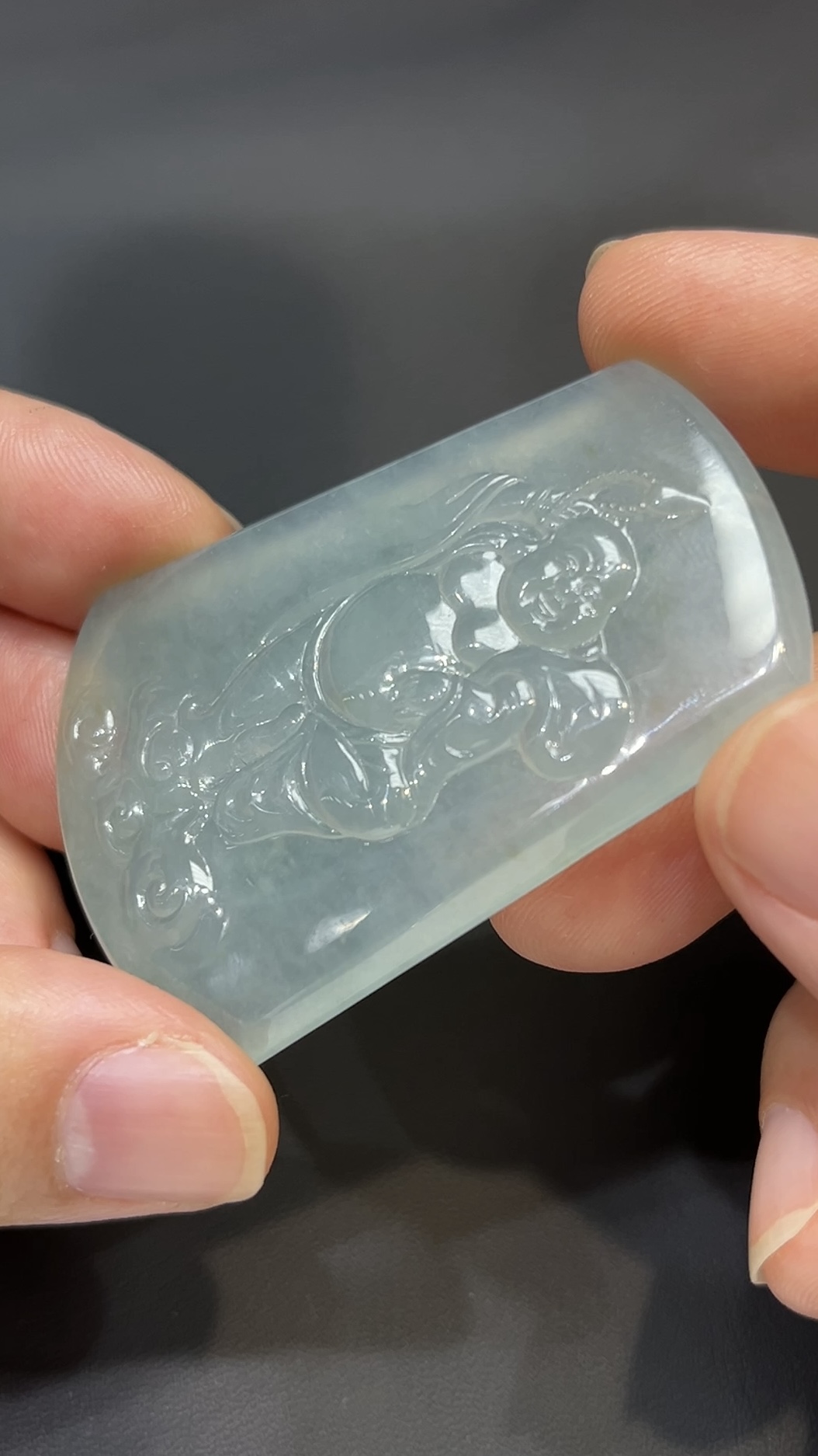 翡翠玉器精選 福滿人間・高品質翡翠布袋佛 編號# 427 3 翡翠玉器精選 福滿人間・高品質翡翠布袋佛 編號# 427 - Image 3