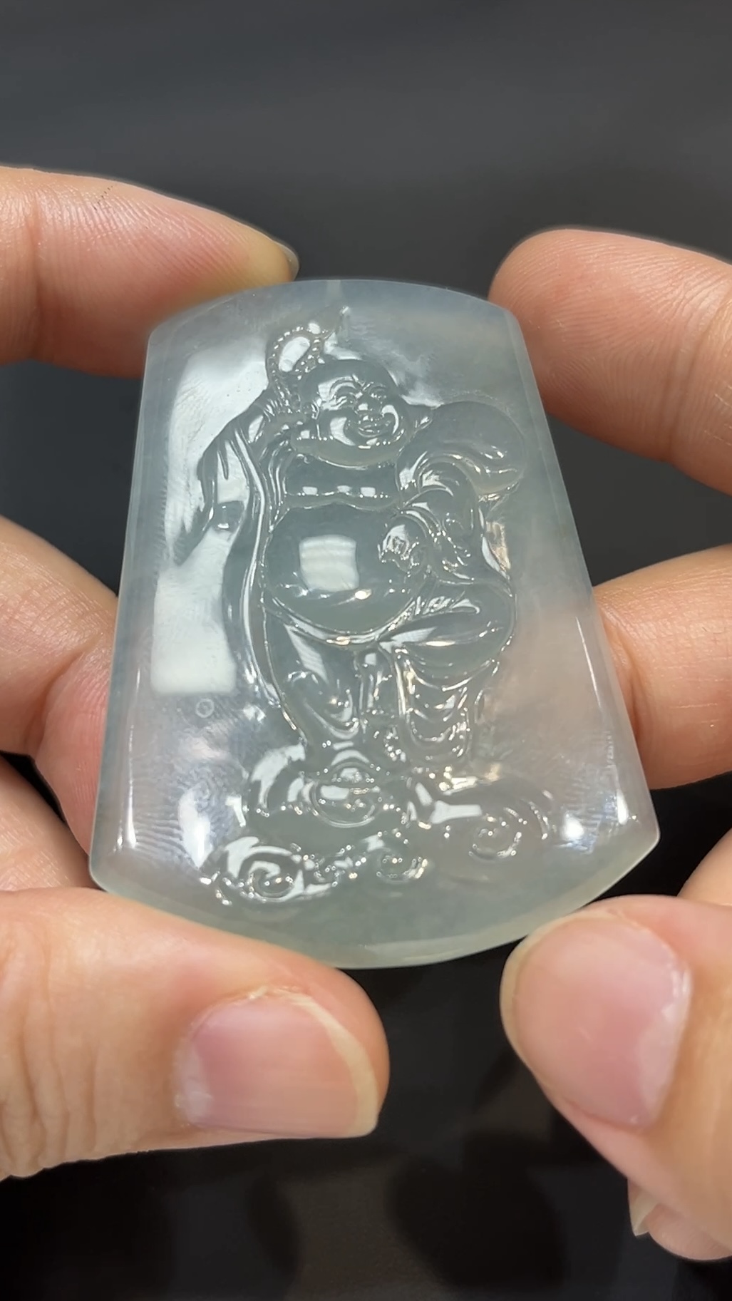 翡翠玉器精選 福滿人間・高品質翡翠布袋佛 編號# 427 4 翡翠玉器精選 福滿人間・高品質翡翠布袋佛 編號# 427 - Image 4