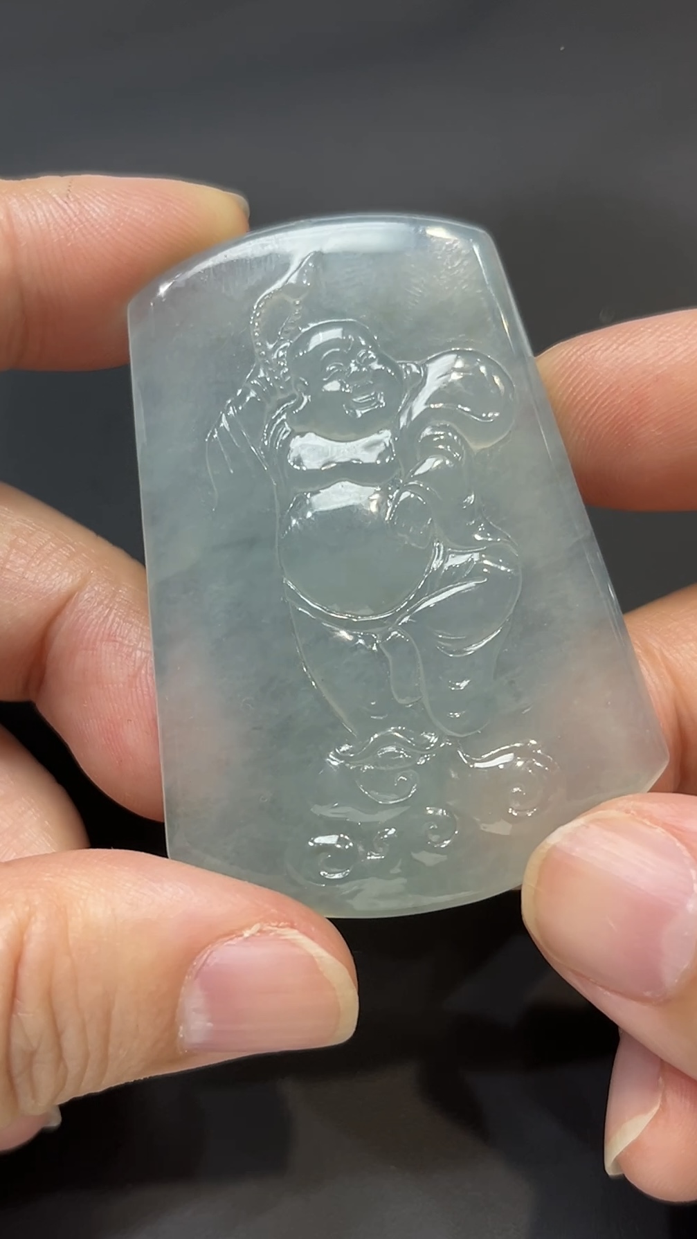 翡翠玉器精選 福滿人間・高品質翡翠布袋佛 編號# 427 6 翡翠玉器精選 福滿人間・高品質翡翠布袋佛 編號# 427 - Image 6