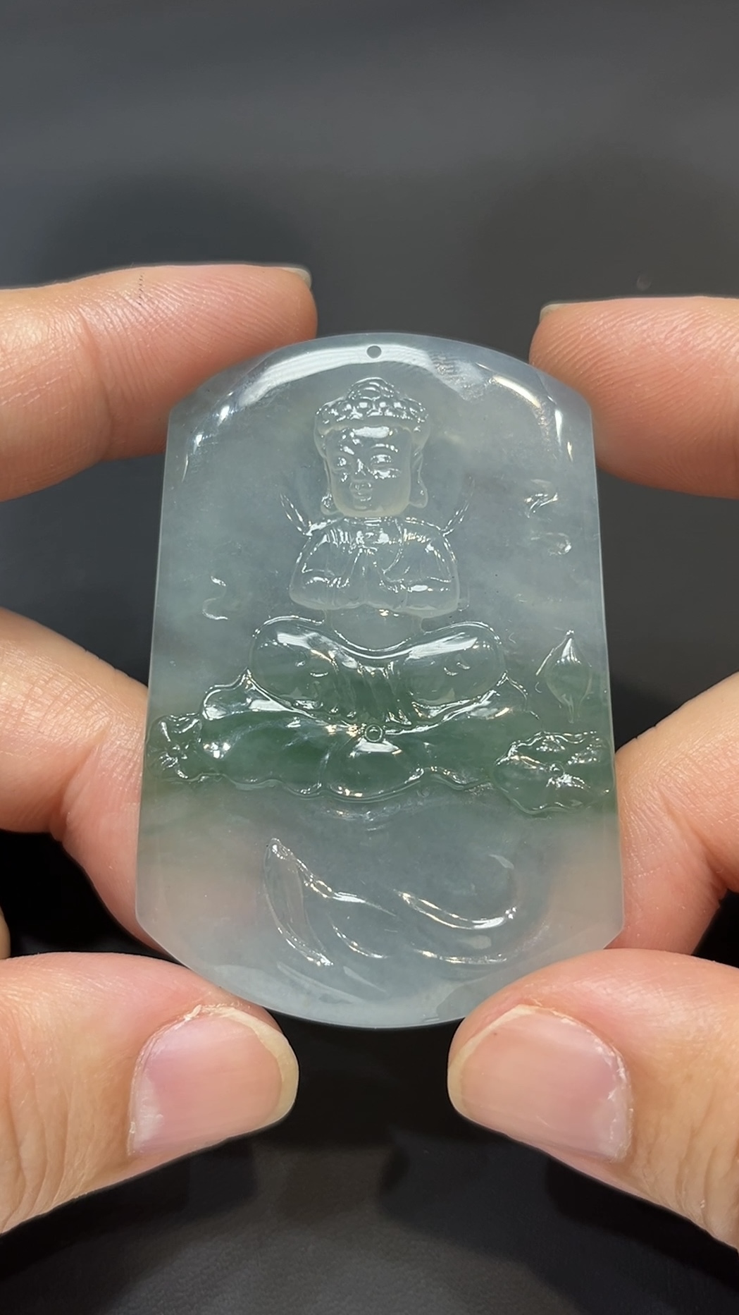 翡翠玉器精選 蓮上童心・高品質翡翠寶寶佛玉吊墜 編號# 428 3 翡翠玉器精選 蓮上童心・高品質翡翠寶寶佛玉吊墜 編號# 428 - Image 3