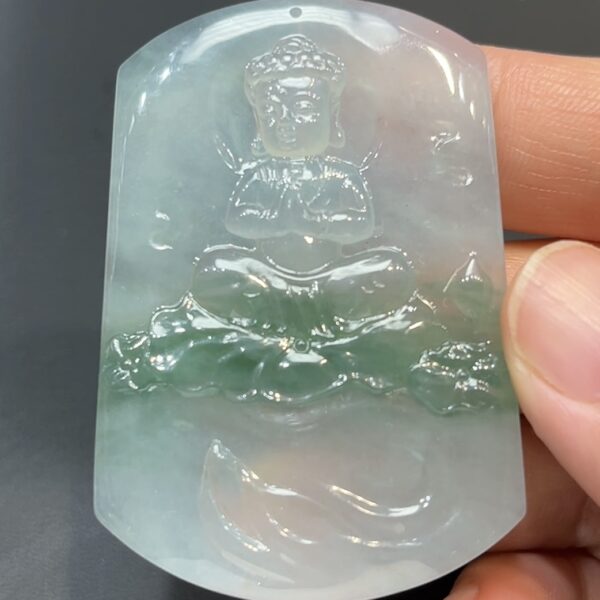 翡翠玉器精選 蓮上童心・高品質翡翠寶寶佛玉吊墜 編號# 428