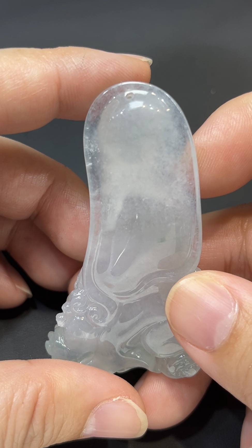 翡翠玉器精選 智光威儀・高品質翡翠文殊菩薩玉吊墜 編號# 430 6 翡翠玉器精選 智光威儀・高品質翡翠文殊菩薩玉吊墜 編號# 430 - Image 6