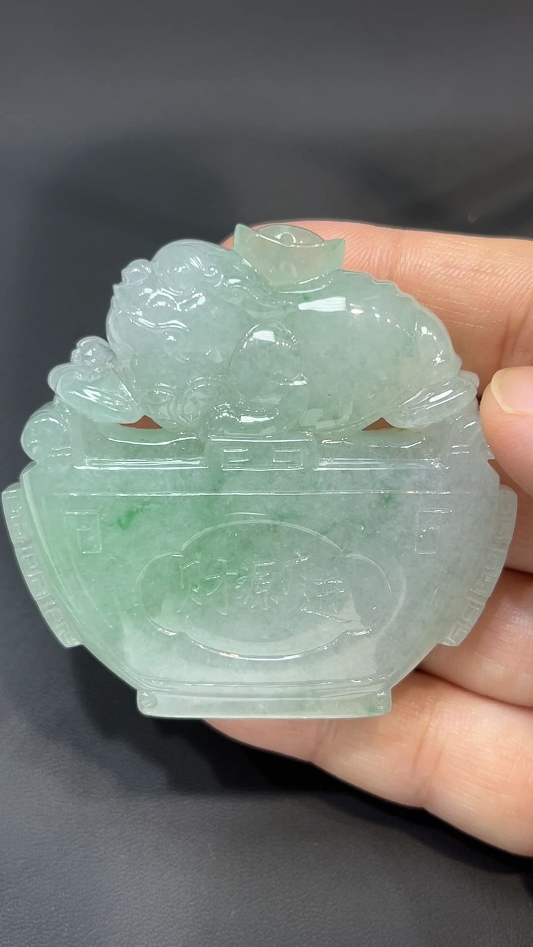 翡翠玉器精選 招財瑞獸・高品質立體翡翠三足蟾 玉吊墜 編號# 431 9 翡翠玉器精選 招財瑞獸・高品質立體翡翠三足蟾 玉吊墜 編號# 431 - Image 9