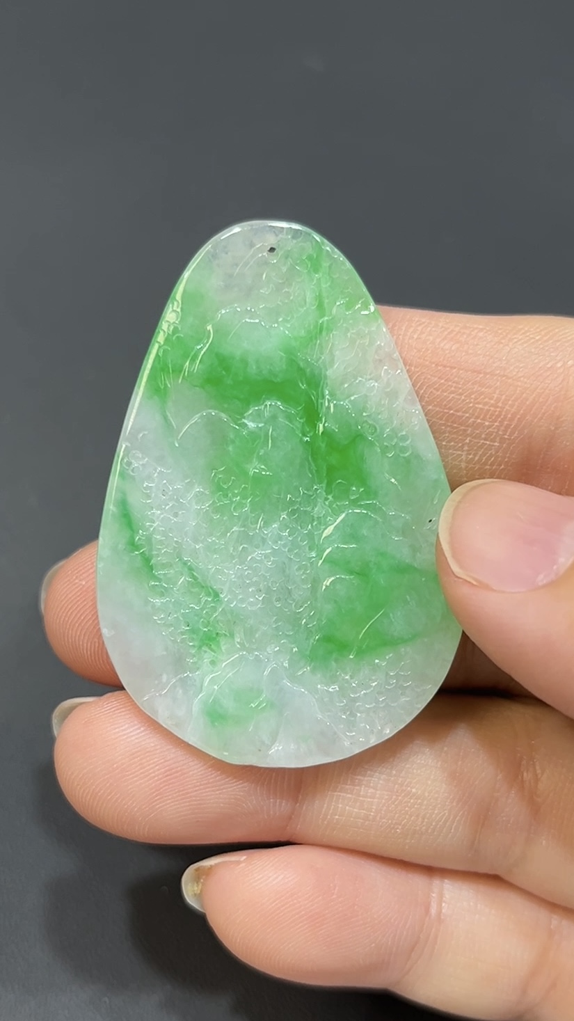 翡翠玉器精選 靜境山水・白底青雙面翡翠山水牌玉吊墜 編號# 432 2 翡翠玉器精選 靜境山水・白底青雙面翡翠山水牌玉吊墜 編號# 432 - Image 2