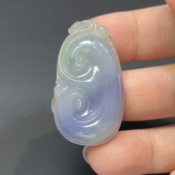 祥意流光・天然紫翡翠如意吊墜 #編號447