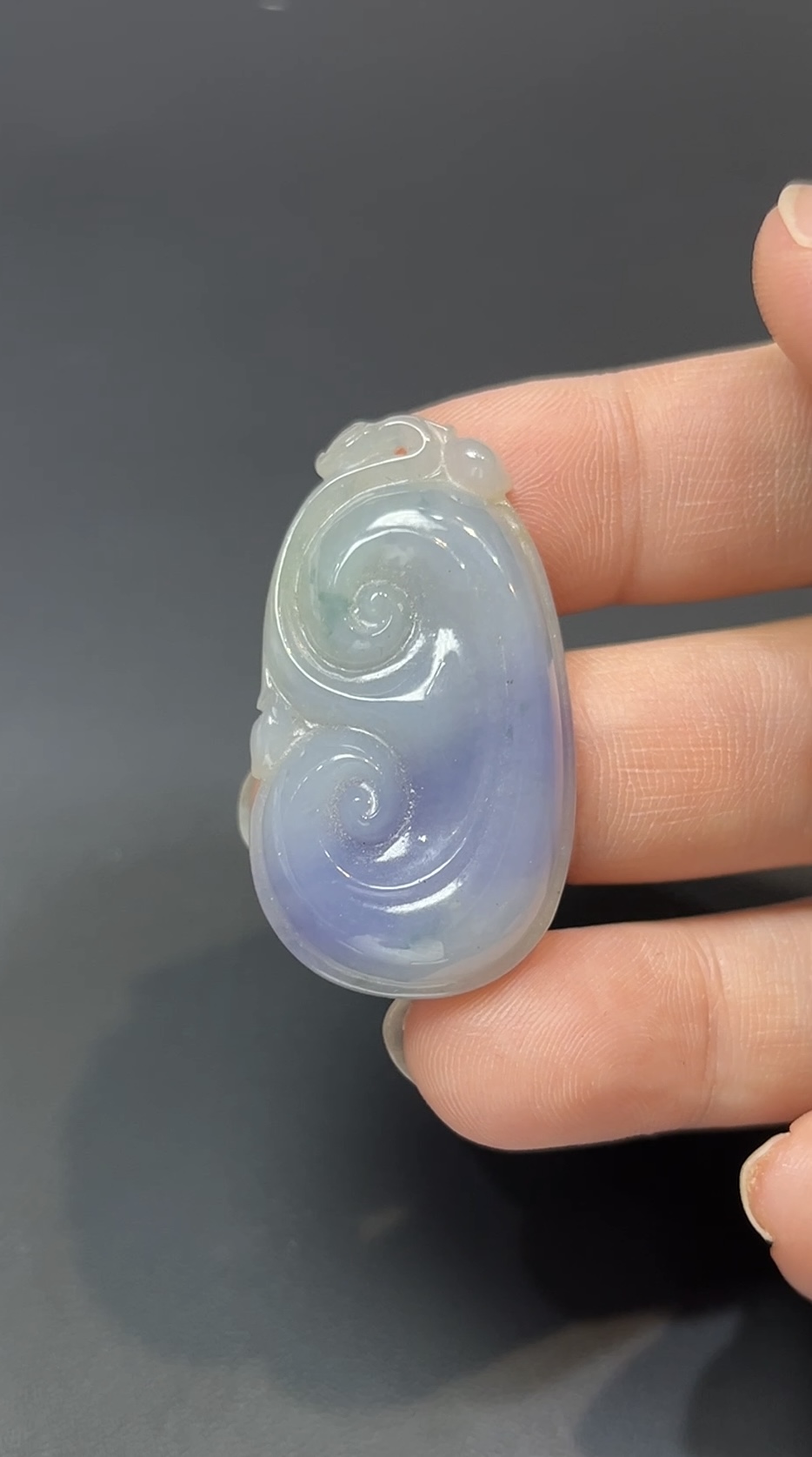 祥意流光・天然紫翡翠如意吊墜 #編號447 1 祥意流光・天然紫翡翠如意吊墜 #編號447