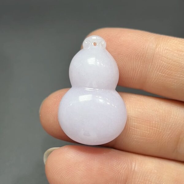 福運輕盈・紫羅蘭翡翠立體葫蘆吊墜 #編號451