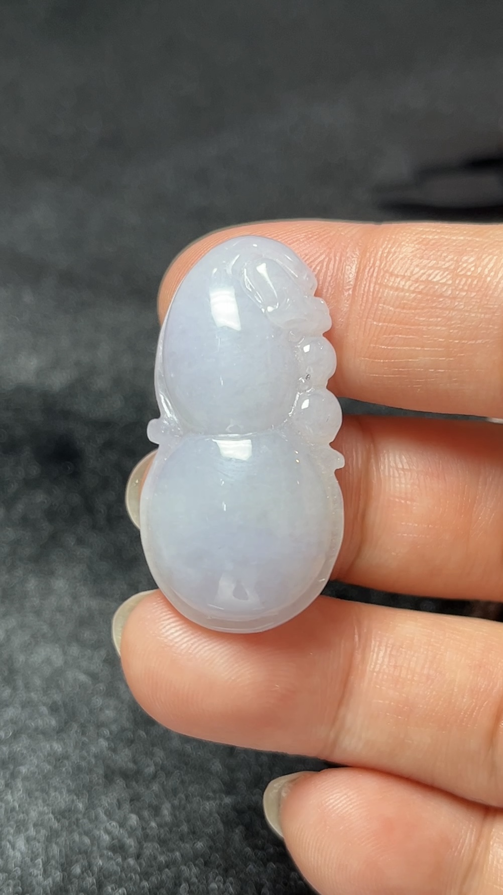 天然淺紫翡翠葫蘆吊墜|吉祥玉器推薦 #編號456 1 天然淺紫翡翠葫蘆吊墜|吉祥玉器推薦 #編號456