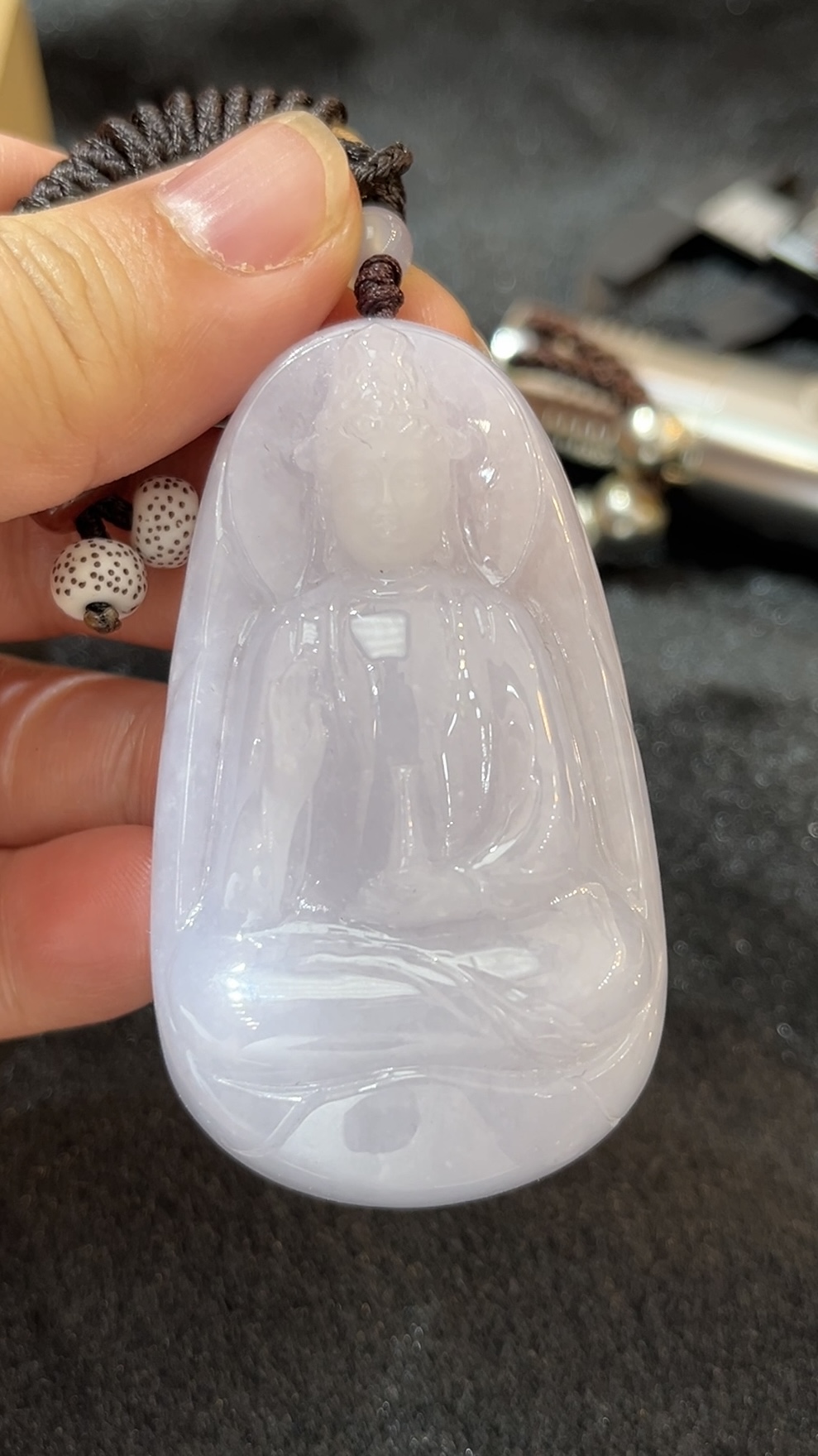 淺紫色翡翠觀音吊墜|大件厚身玉器推薦|天然 A 貨紫羅蘭翡翠吉祥守護 編號 #467 1 淺紫色翡翠觀音吊墜|大件厚身玉器推薦|天然 A 貨紫羅蘭翡翠吉祥守護 編號 #467