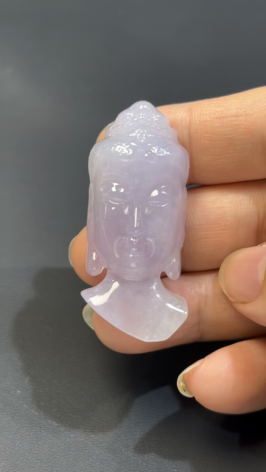 翡翠佛陀 #506|紫羅蘭翡翠 × 佛陀頭部雕刻 × 靈性與藝術兼備玉器精品 1 翡翠佛陀 #506|紫羅蘭翡翠 × 佛陀頭部雕刻 × 靈性與藝術兼備玉器精品