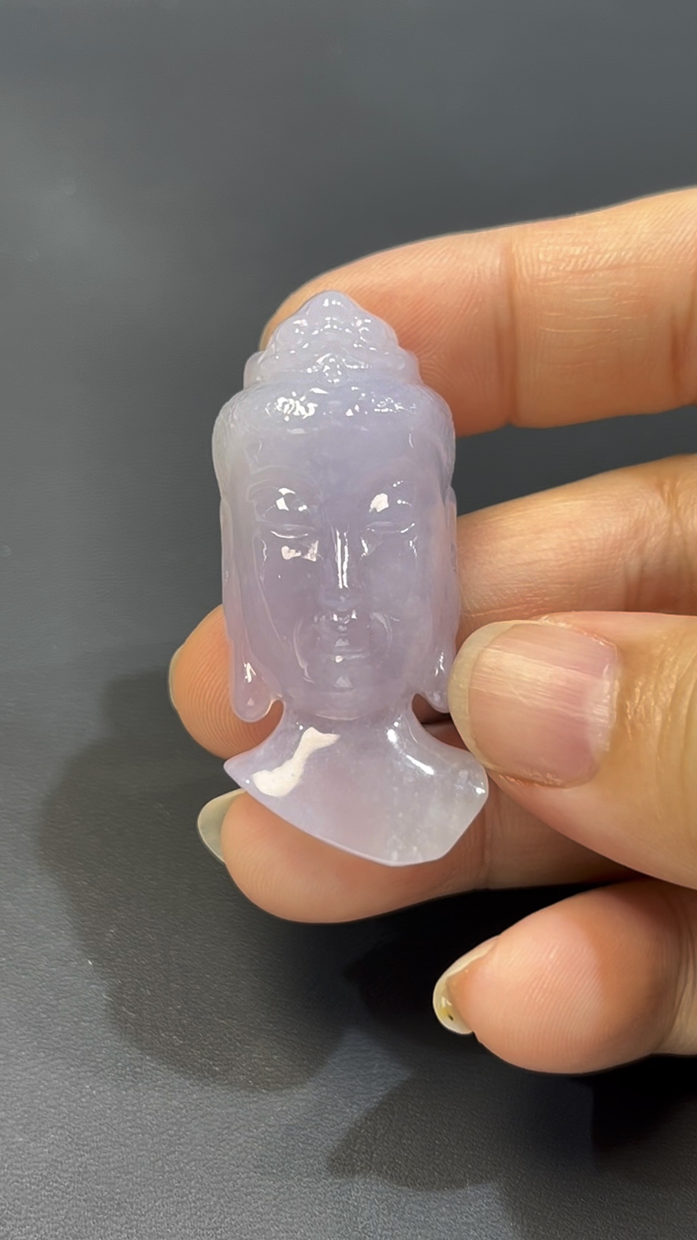 翡翠佛陀 #506|紫羅蘭翡翠 × 佛陀頭部雕刻 × 靈性與藝術兼備玉器精品 5 翡翠佛陀 #506|紫羅蘭翡翠 × 佛陀頭部雕刻 × 靈性與藝術兼備玉器精品 - Image 5