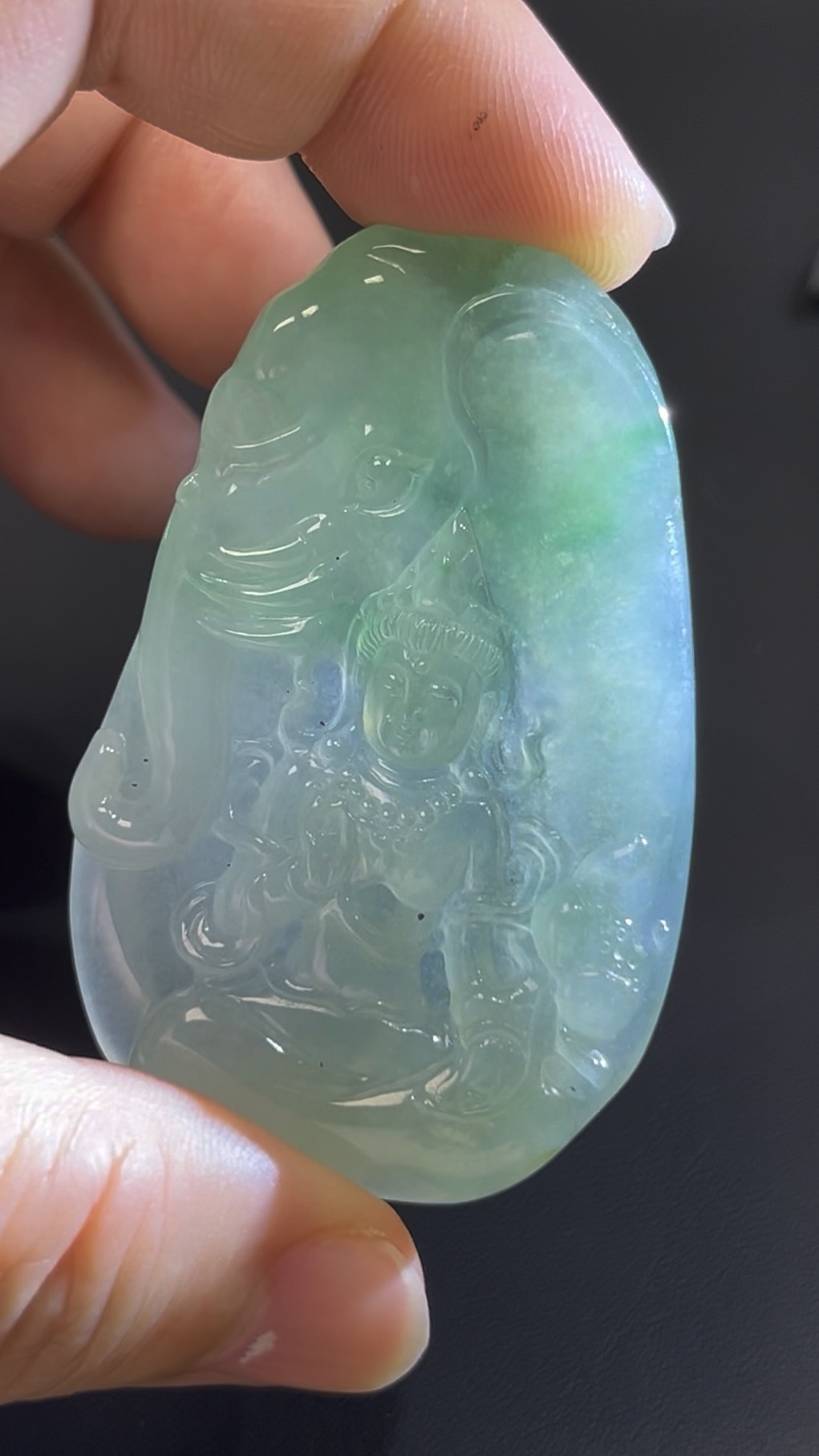 翡翠普賢菩薩 #509|天然翡翠 × 六牙白象 × 智慧與行願的玉器佛像推薦 11 翡翠普賢菩薩 #509|天然翡翠 × 六牙白象 × 智慧與行願的玉器佛像推薦 - Image 11