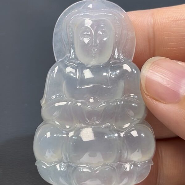 翡翠老坑種白冰觀音｜品相完美 × 靈性守護 × 翡翠玉器推薦 #511