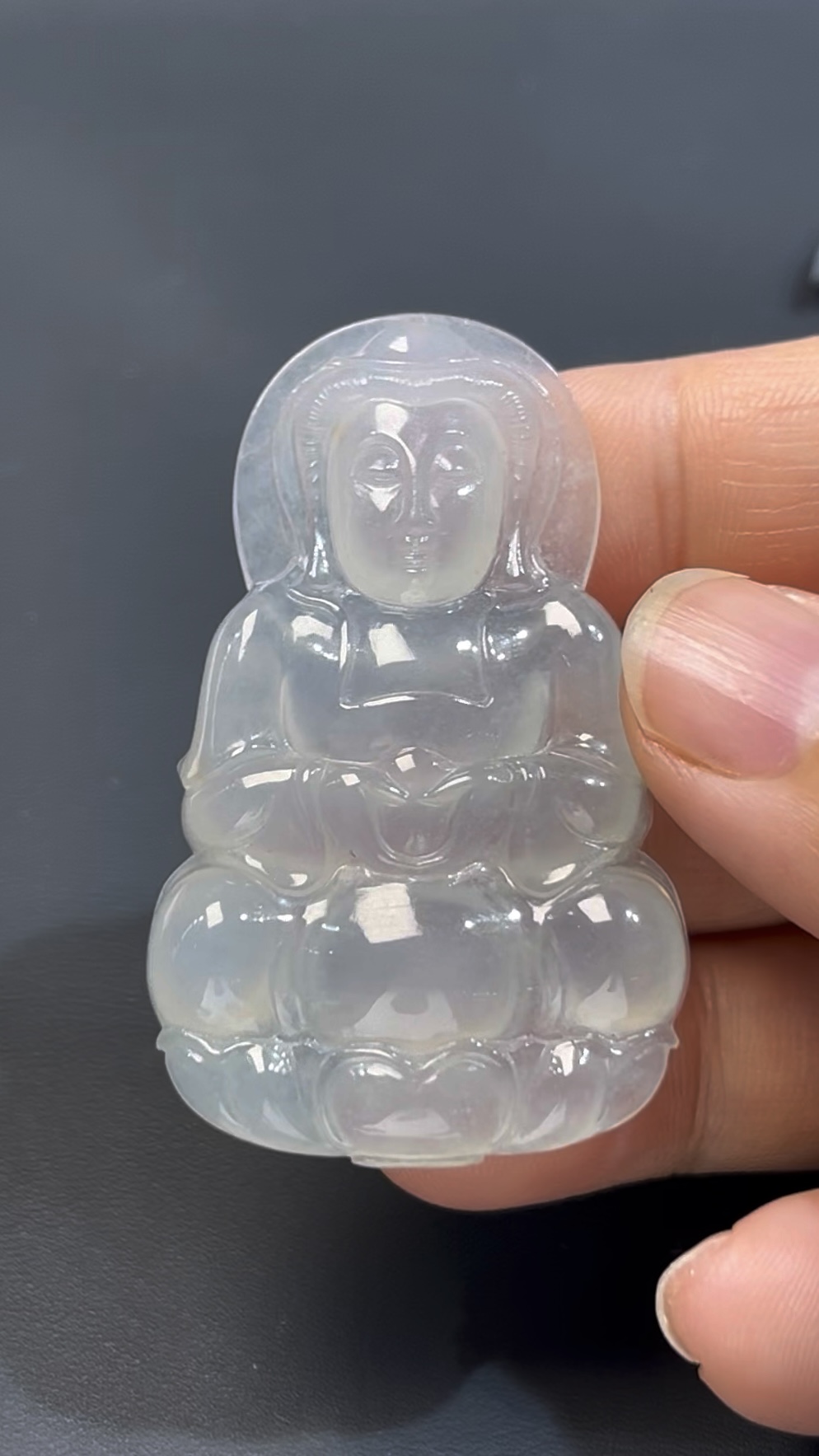 翡翠老坑種白冰觀音|品相完美 × 靈性守護 × 翡翠玉器推薦 #511 1 翡翠老坑種白冰觀音|品相完美 × 靈性守護 × 翡翠玉器推薦 #511