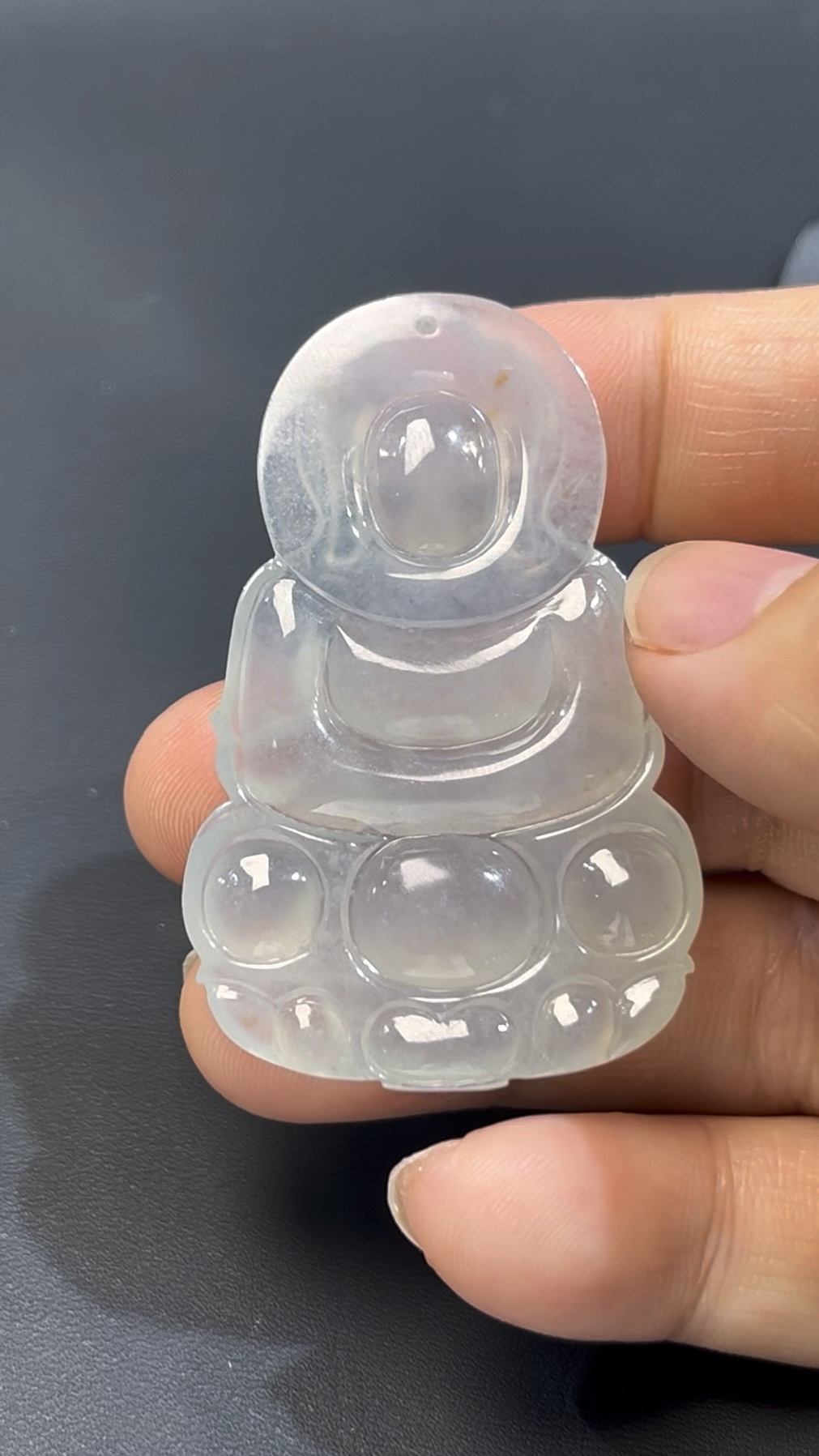 翡翠老坑種白冰觀音|品相完美 × 靈性守護 × 翡翠玉器推薦 #511 6 翡翠老坑種白冰觀音|品相完美 × 靈性守護 × 翡翠玉器推薦 #511 - Image 6