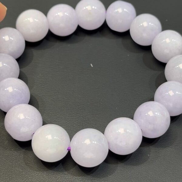 翡翠圓珠手串｜淺紫色高雅氣質 × 編號#521天然玉器推薦