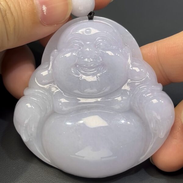 翡翠彌勒佛｜大型淺紫翡翠玉雕 × 靈性守護 × 編號#522玉器精品推薦