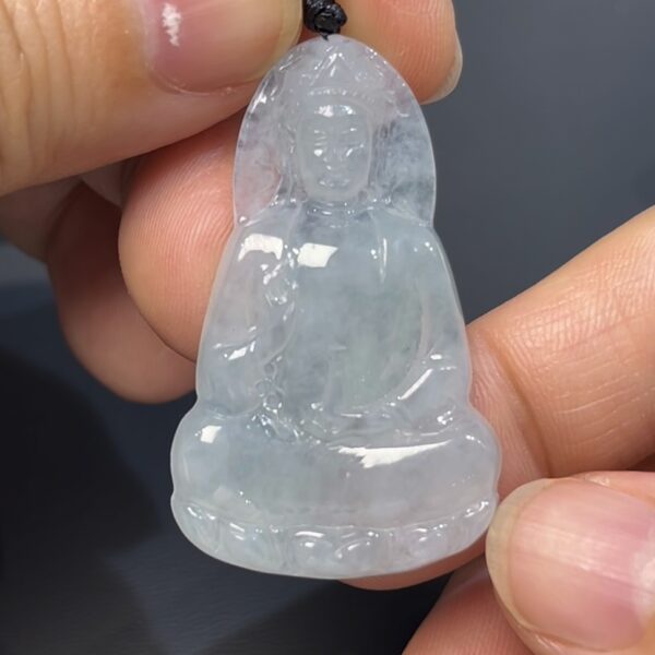 翡翠觀音｜白色翡翠 × 新款坐姿設計 × 靜心守護玉器推薦 #527