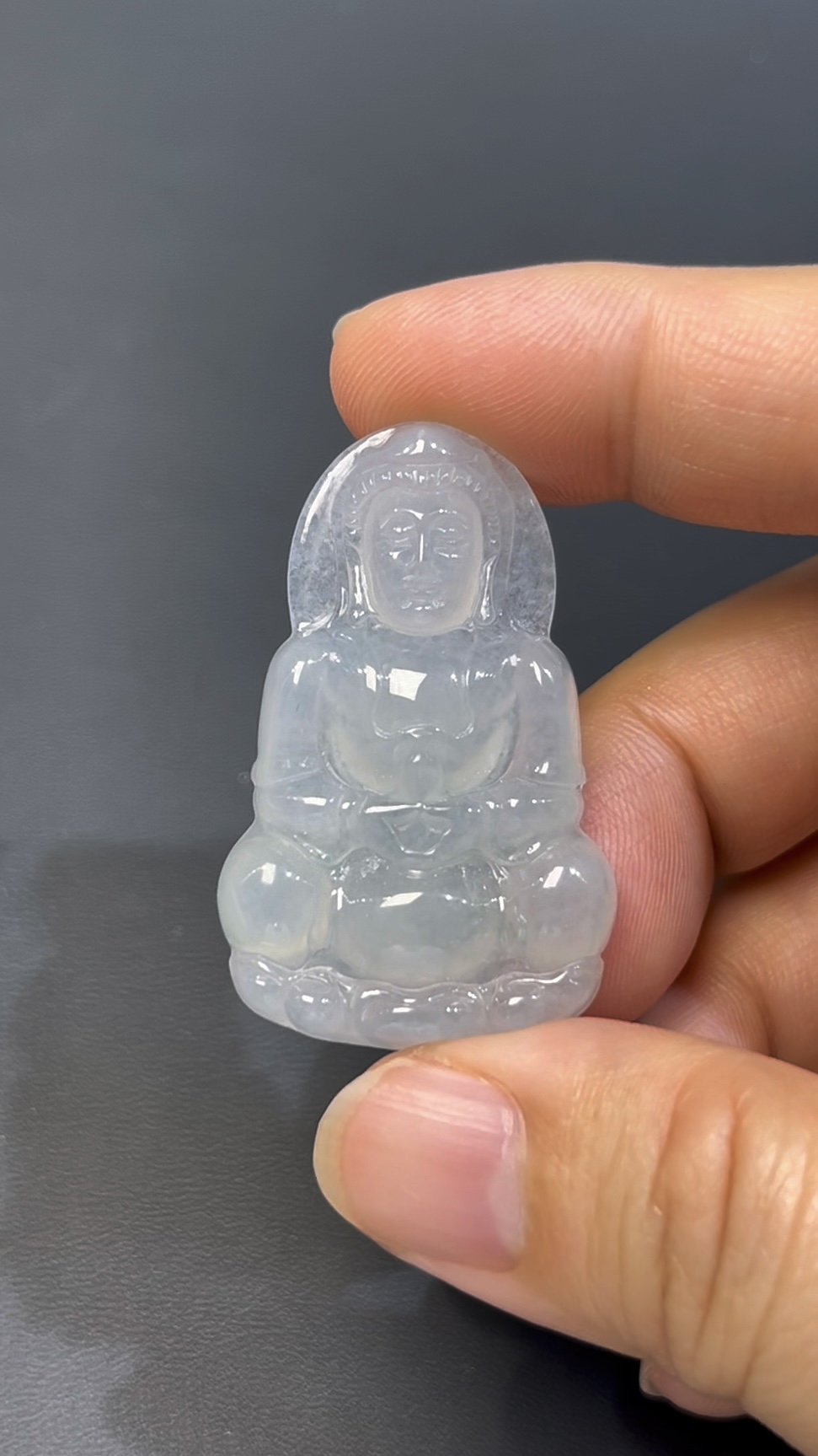 白色翡翠觀音|編號#528 傳統坐姿款 × 玉質純淨 × 靜心守護之選 2 白色翡翠觀音|編號#528 傳統坐姿款 × 玉質純淨 × 靜心守護之選 - Image 2