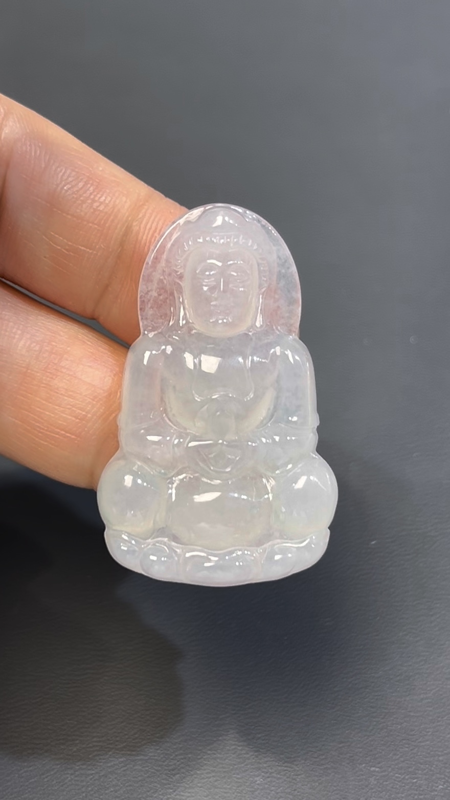 白色翡翠觀音|編號#528 傳統坐姿款 × 玉質純淨 × 靜心守護之選 9 白色翡翠觀音|編號#528 傳統坐姿款 × 玉質純淨 × 靜心守護之選 - Image 9