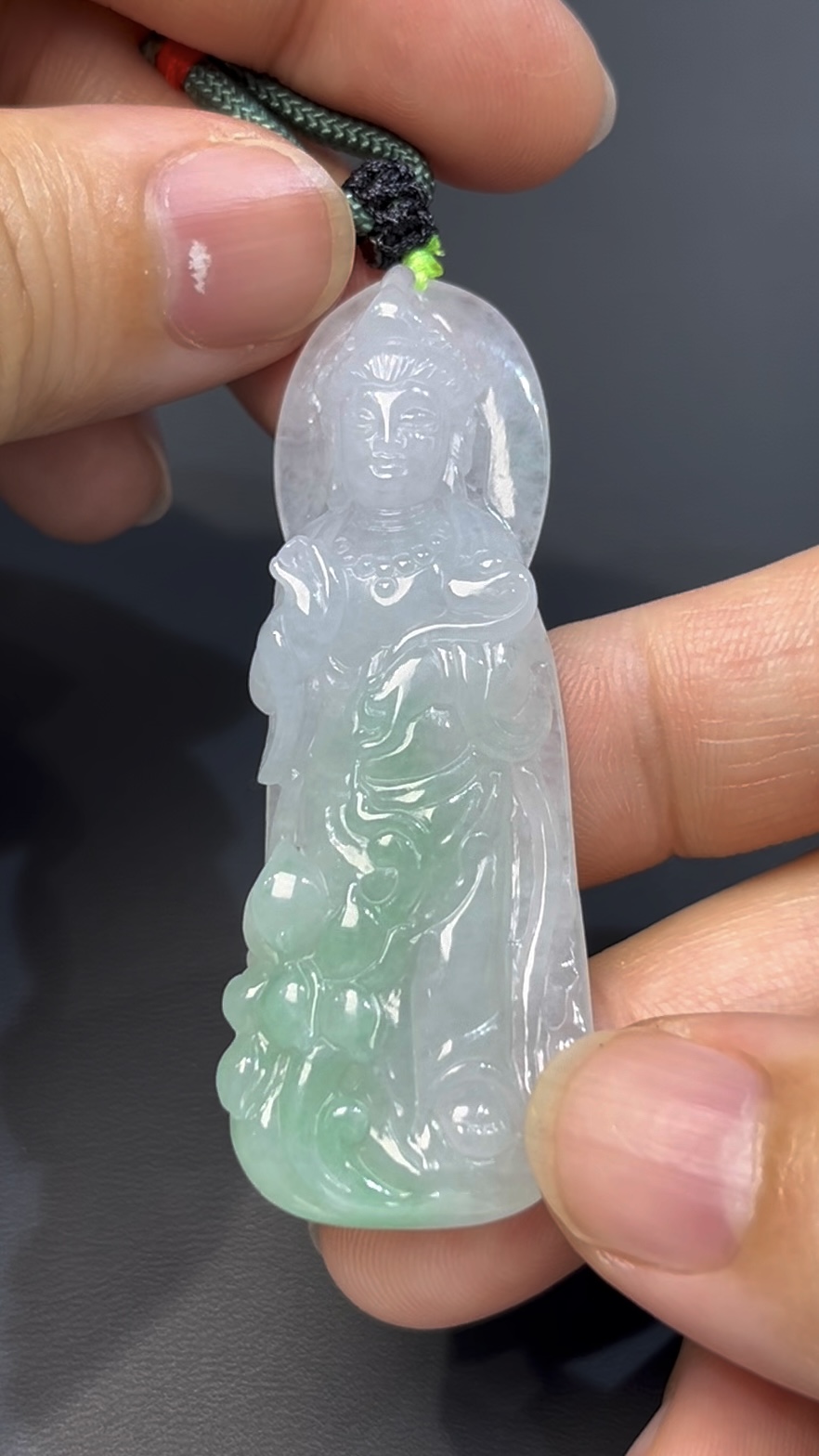 翡翠觀音|編號#529 站姿觀音 × 玉質溫潤 × 慈悲守護 × 靈性玉器推薦 2 翡翠觀音|編號#529 站姿觀音 × 玉質溫潤 × 慈悲守護 × 靈性玉器推薦 - Image 2