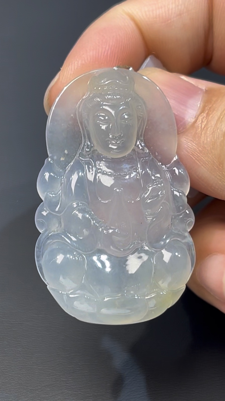 冰透翡翠觀音 · 靈性玉雕 · 編號#549 5 冰透翡翠觀音 · 靈性玉雕 · 編號#549 - Image 5