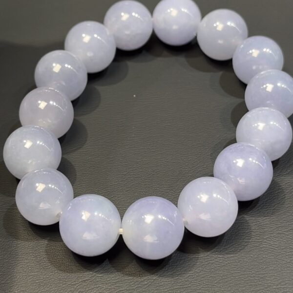 薰衣草紫 · 翡翠圓珠手串 · 高雅氣質 · 編號#551