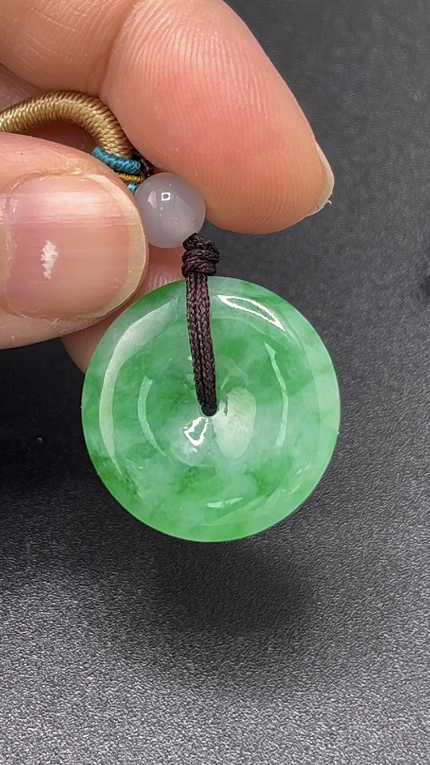 種質佳翡翠平安扣|天然綠色圓形玉飾 編號#612 吉祥守護 6 種質佳翡翠平安扣|天然綠色圓形玉飾 編號#612 吉祥守護 - Image 6