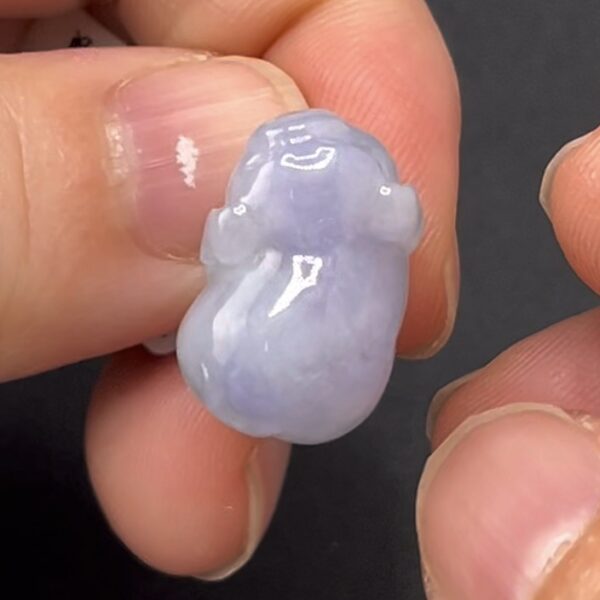 天然紫翡翠福豬玉雕 編號#616 紫羅蘭色系 富足好運 吉祥精品