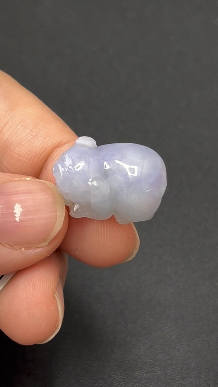 天然紫翡翠福豬玉雕 編號#616 紫羅蘭色系 富足好運 吉祥精品 7 天然紫翡翠福豬玉雕 編號#616 紫羅蘭色系 富足好運 吉祥精品 - Image 7