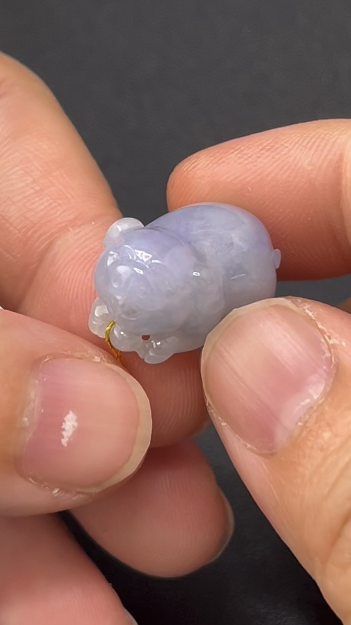 天然紫翡翠福豬玉雕 編號#616 紫羅蘭色系 富足好運 吉祥精品 9 天然紫翡翠福豬玉雕 編號#616 紫羅蘭色系 富足好運 吉祥精品 - Image 9