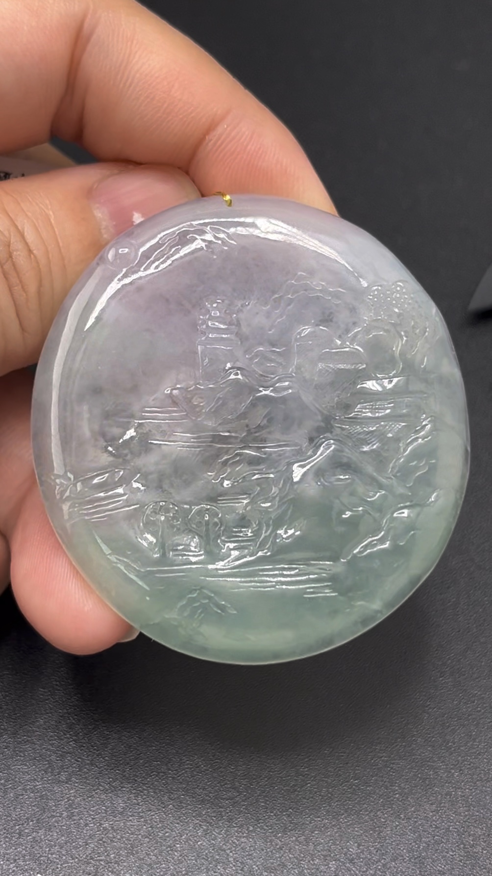 翡翠山水牌吊墜 編號#623 天然玉料 雕工細緻 東方美學 收藏首選 7 翡翠山水牌吊墜 編號#623 天然玉料 雕工細緻 東方美學 收藏首選 - Image 7