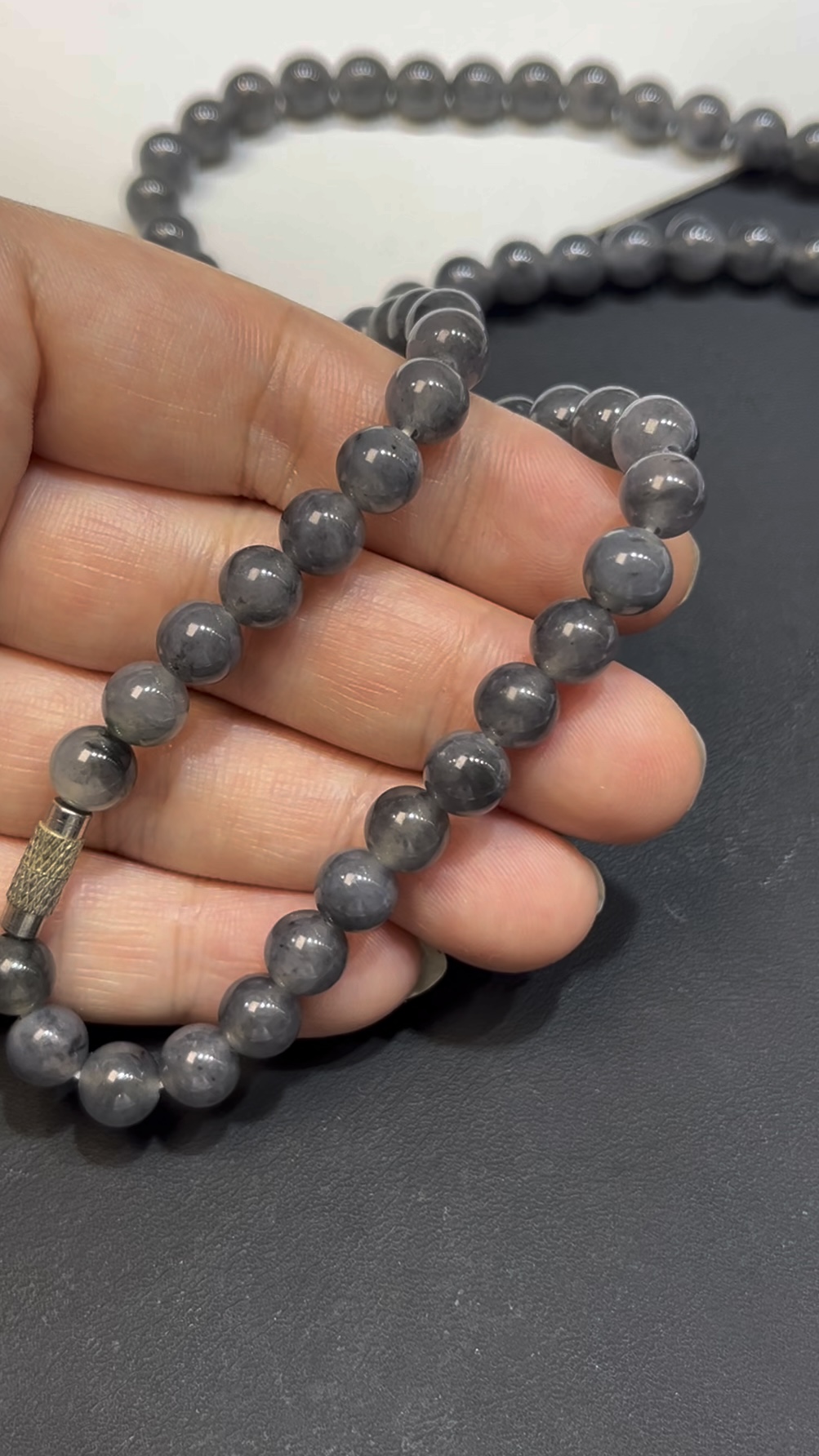 天然烏雞種翡翠項鏈 編號#649|圓珠造型|低調高雅|開運精品推薦 2 天然烏雞種翡翠項鏈 編號#649|圓珠造型|低調高雅|開運精品推薦 - Image 2