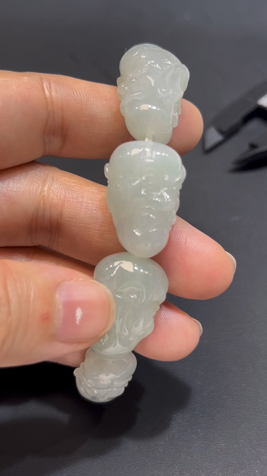 翡翠佛頭手串 編號#658|立體雕刻造型|天然玉料|守護寓意 收藏首選 8 翡翠佛頭手串 編號#658|立體雕刻造型|天然玉料|守護寓意 收藏首選 - Image 8