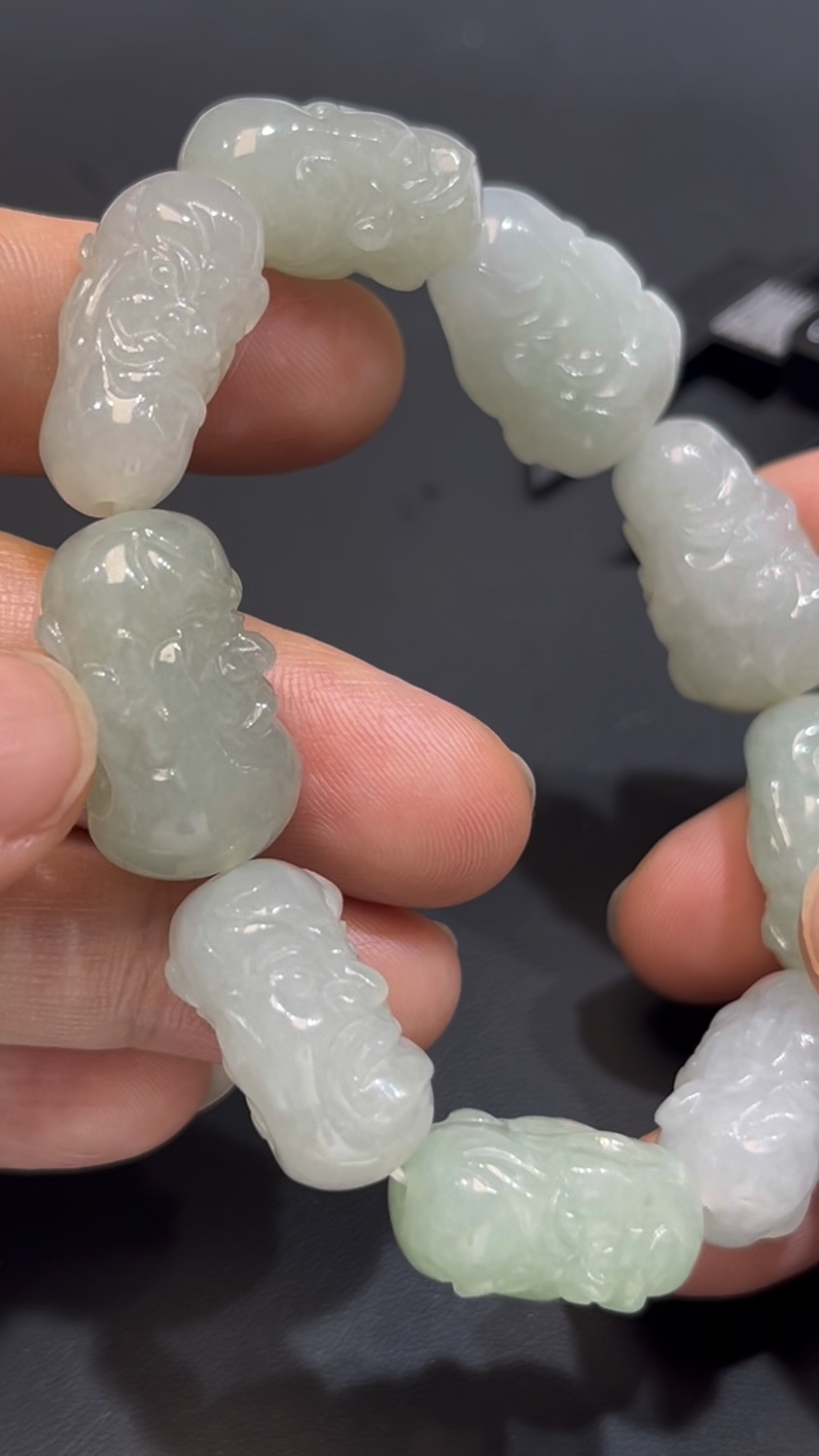 翡翠佛頭手串 編號#658|立體雕刻造型|天然玉料|守護寓意 收藏首選 9 翡翠佛頭手串 編號#658|立體雕刻造型|天然玉料|守護寓意 收藏首選 - Image 9