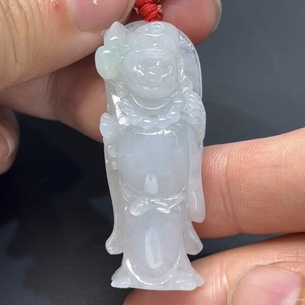 翡翠站佛吊墜 編號#672｜立體雕刻 可站立設計｜天然玉料 收藏首選