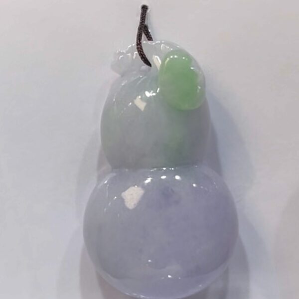 翡翠葫蘆吊墜｜紫中帶綠春彩色 × 立體厚雕 × 福氣寓意 × 性價比之選｜吉祥翡翠推薦 #733