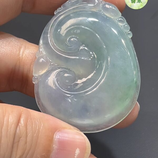 翡翠如意吊墜｜起膠大件 × 水頭特佳 × 男女皆宜 × 吉祥寓意 × 高質感翡翠推薦 #763