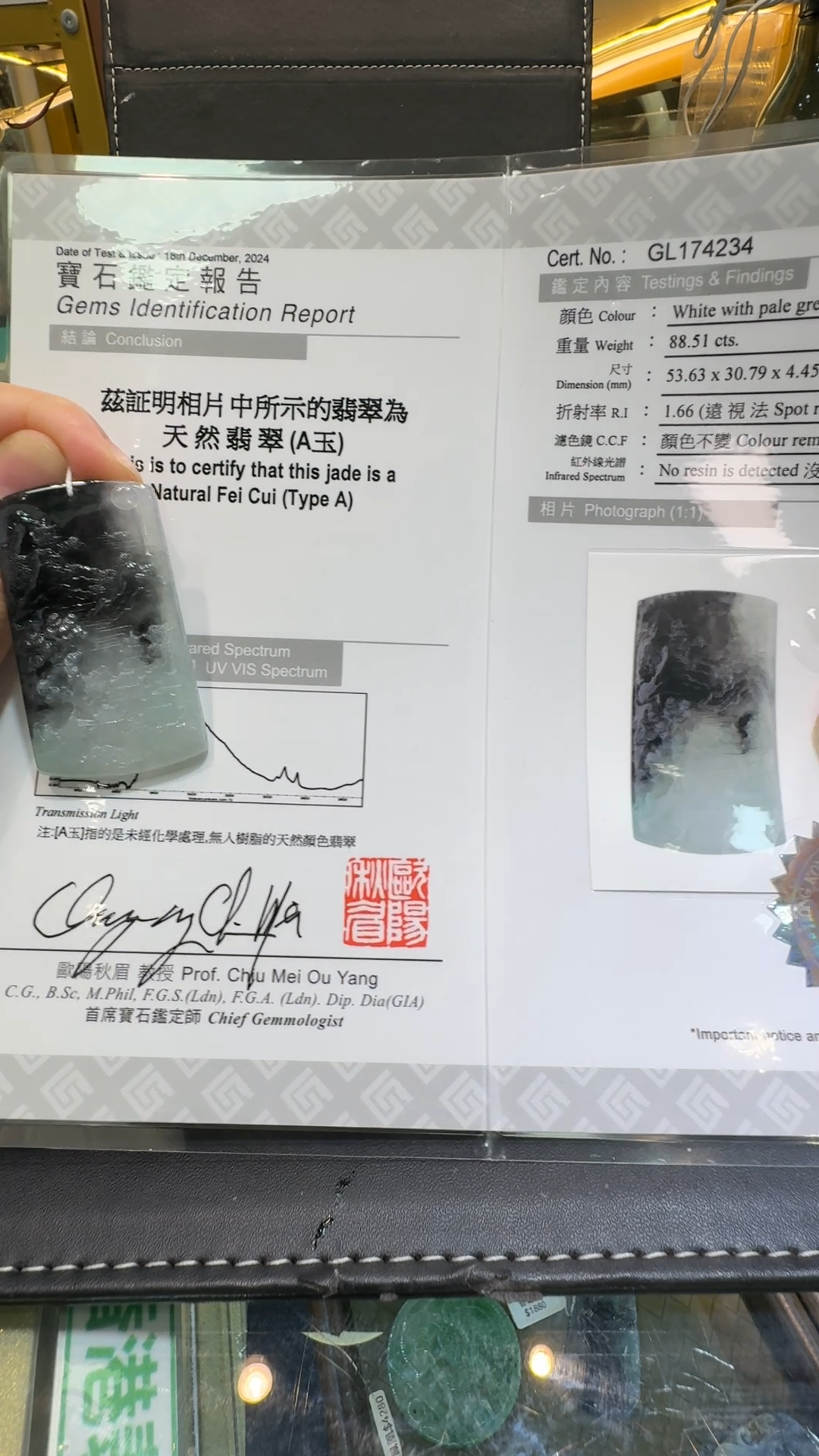 翡翠山水牌吊墜|烏雞種翡翠 × 潑墨山水意境 × 藝術收藏推薦 GL174234 10 翡翠山水牌吊墜|烏雞種翡翠 × 潑墨山水意境 × 藝術收藏推薦 GL174234 - Image 10