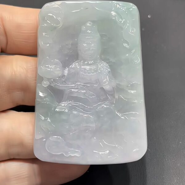 翡翠觀音托蓮花｜緬甸翡翠 × 種好細膩 × 慈悲守護 × 吉祥寓意推薦 #820