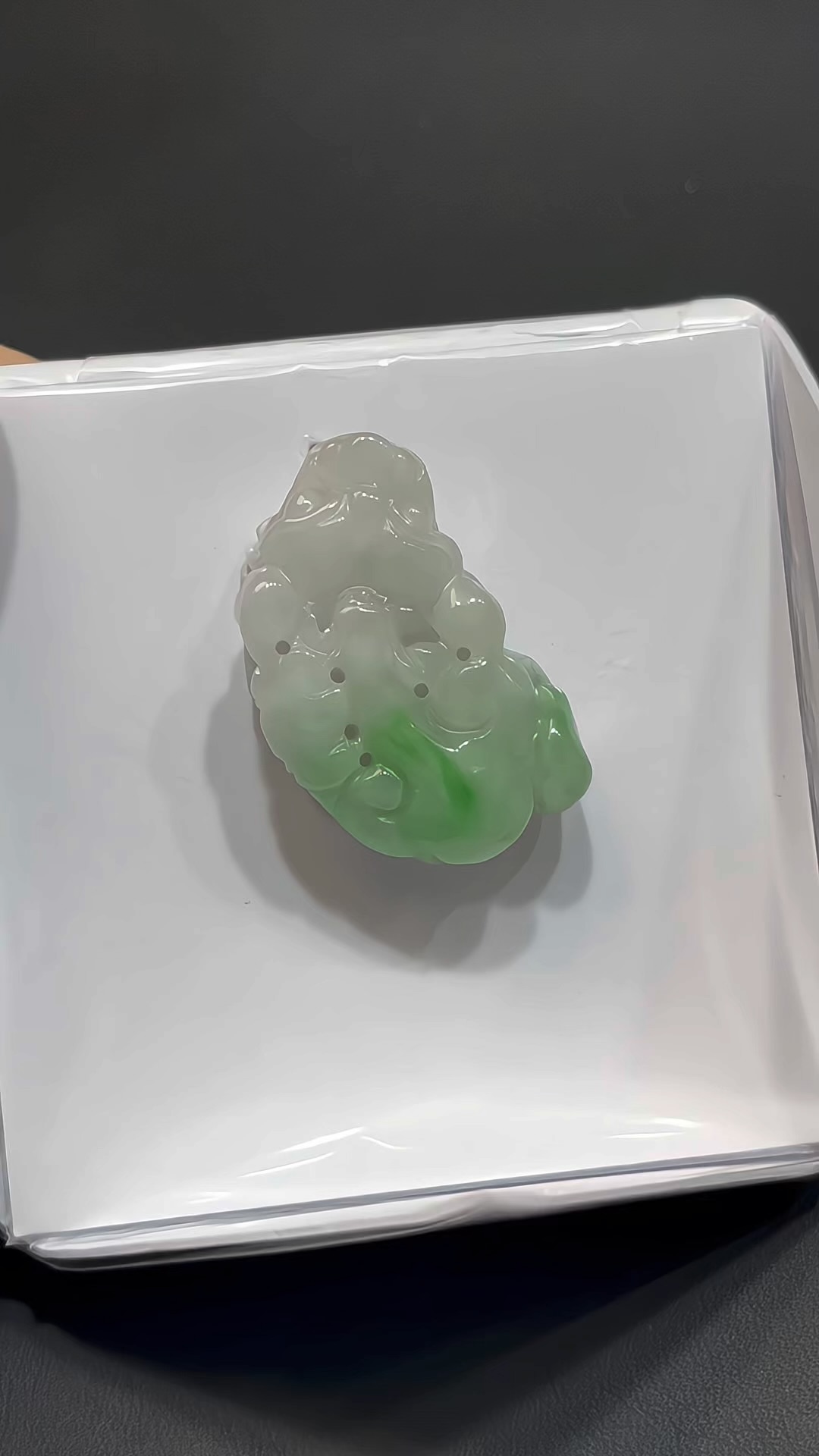 翡翠貔貅|緬甸翡翠 × 白底青 × 陽綠點綴 × 種好細膩 × 招財化太歲推薦 #828 1 翡翠貔貅|緬甸翡翠 × 白底青 × 陽綠點綴 × 種好細膩 × 招財化太歲推薦 #828