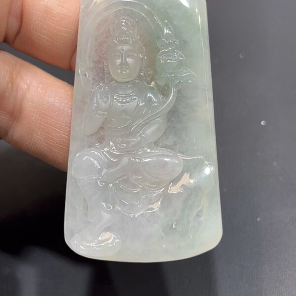 翡翠大勢至菩薩吊墜｜緬甸翡翠 × 智慧光明 × 生肖馬守護神推薦 #840