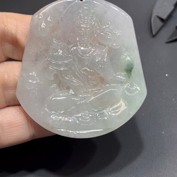 翡翠大勢至菩薩吊墜｜緬甸翡翠 × 智慧光明 × 生肖馬守護神 × 價格親民推薦 #841